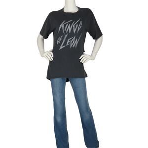 Topshop Kings Of Leon Eyelet Slash Licensed Band And Finally Tee T Shirt XS